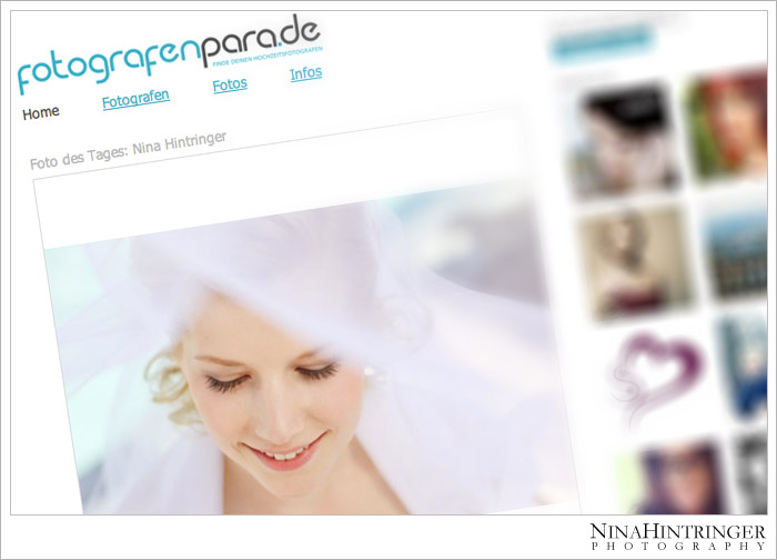 Again featured online - Photo of the Day - fotografenpara.de - Blog of Nina Hintringer Photography - Wedding Photography, Wedding Reportage and Destination Weddings