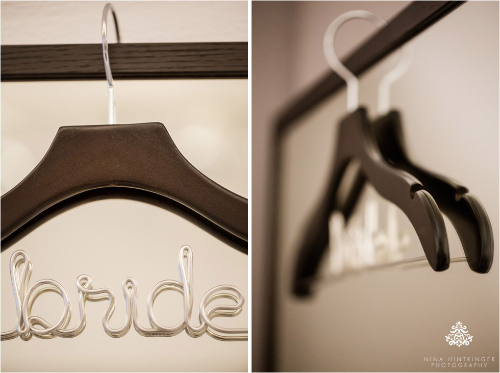 Wedding Inspirations | Personalized Wedding Hanger for your Wedding Dress - Blog of Nina Hintringer Photography - Wedding Photography, Wedding Reportage and Destination Weddings