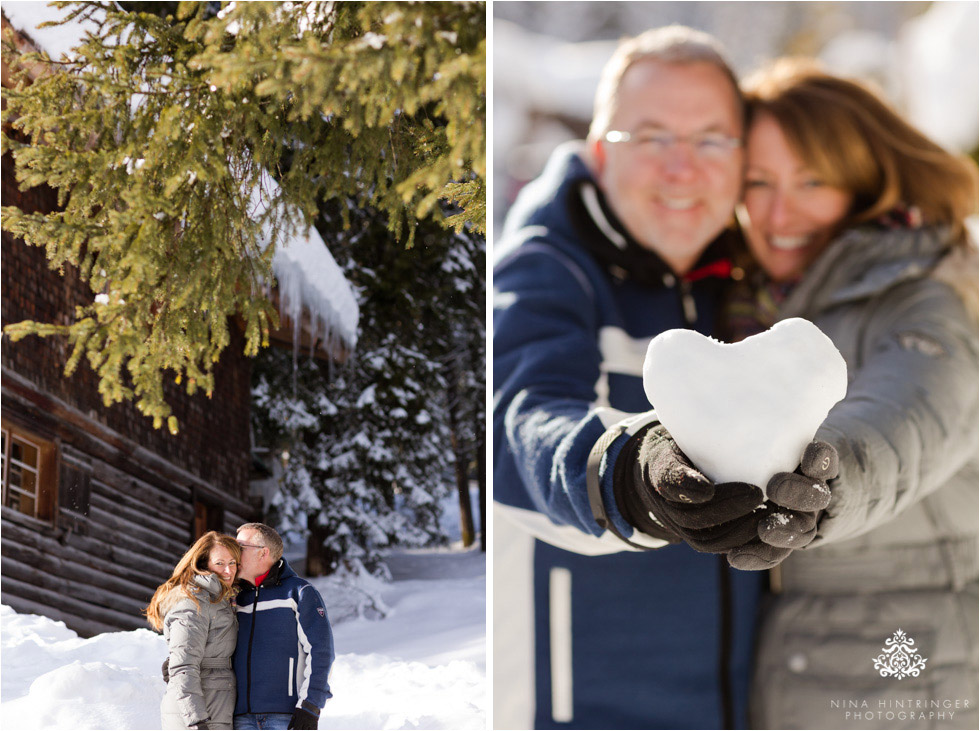 snow heart makes a perfect prop for a winter engagement shoot in st. anton at the arlberg - Blog of Nina Hintringer Photography - Wedding Photography, Wedding Reportage and Destination Weddings