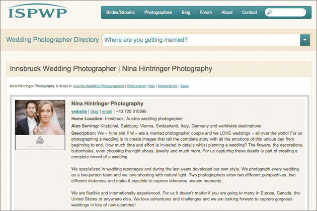 We are part of ISPWP - International Society of Professional Wedding Photographers - Blog of Nina Hintringer Photography - Wedding Photography, Wedding Reportage and Destination Weddings