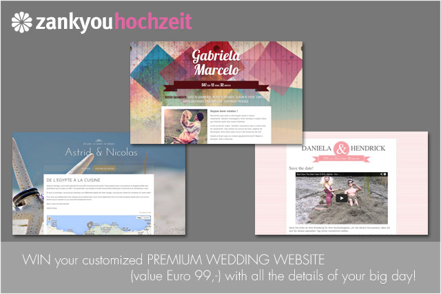 WIN 5 FREE customized PREMIUM ZankYou wedding websites | value Euro 99,- each - Blog of Nina Hintringer Photography - Wedding Photography, Wedding Reportage and Destination Weddings