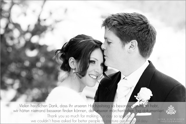 Helen & James | Customer Feedback - Blog of Nina Hintringer Photography - Wedding Photography, Wedding Reportage and Destination Weddings