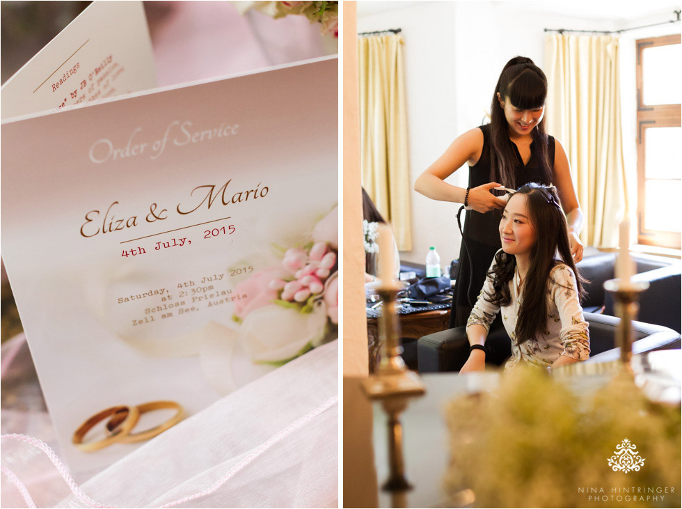 Bride getting ready at Schloss Prielau, Zell am See, Salzburg, Austria - Blog of Nina Hintringer Photography - Wedding Photography, Wedding Reportage and Destination Weddings