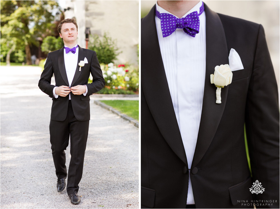 Photos of the groom at Schloss Prielau, Zell am See, Salzburg, Austria - Blog of Nina Hintringer Photography - Wedding Photography, Wedding Reportage and Destination Weddings