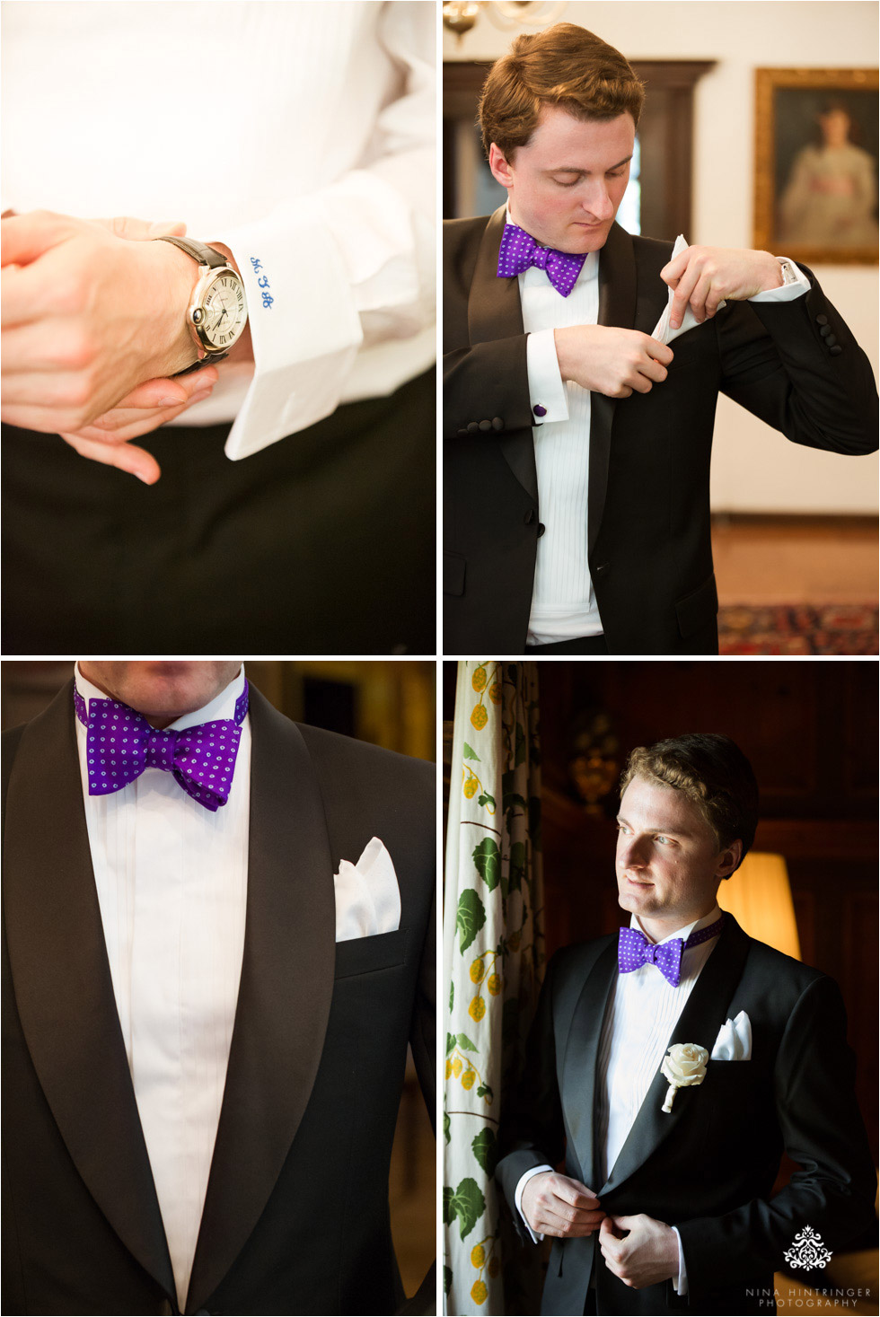 Detail shots of the groom getting ready at Schloss Prielau, Zell am See, Salzburg, Austria - Blog of Nina Hintringer Photography - Wedding Photography, Wedding Reportage and Destination Weddings