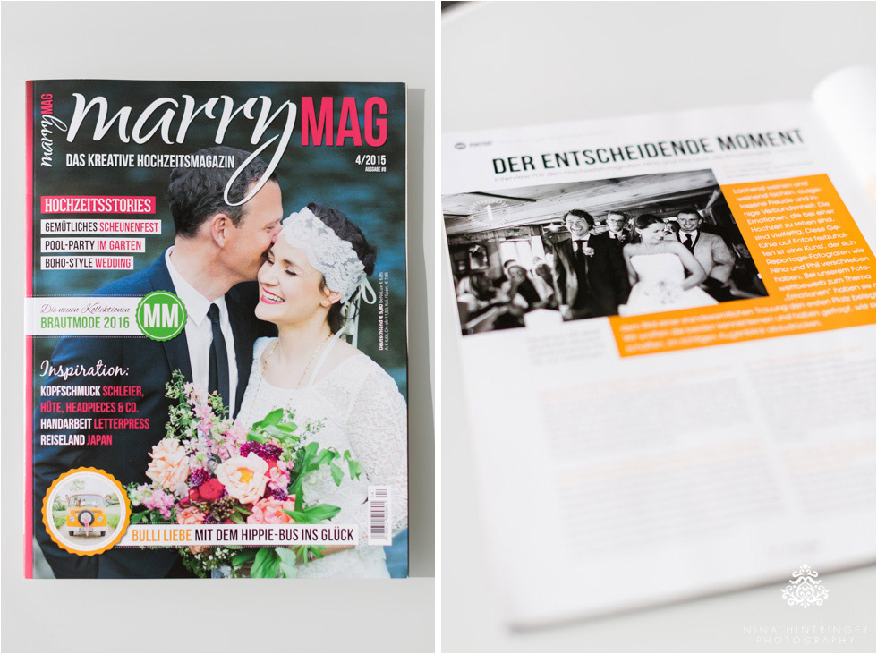 Publication: marryMAG Interview about our work as Wedding Photographers - Blog of Nina Hintringer Photography - Wedding Photography, Wedding Reportage and Destination Weddings