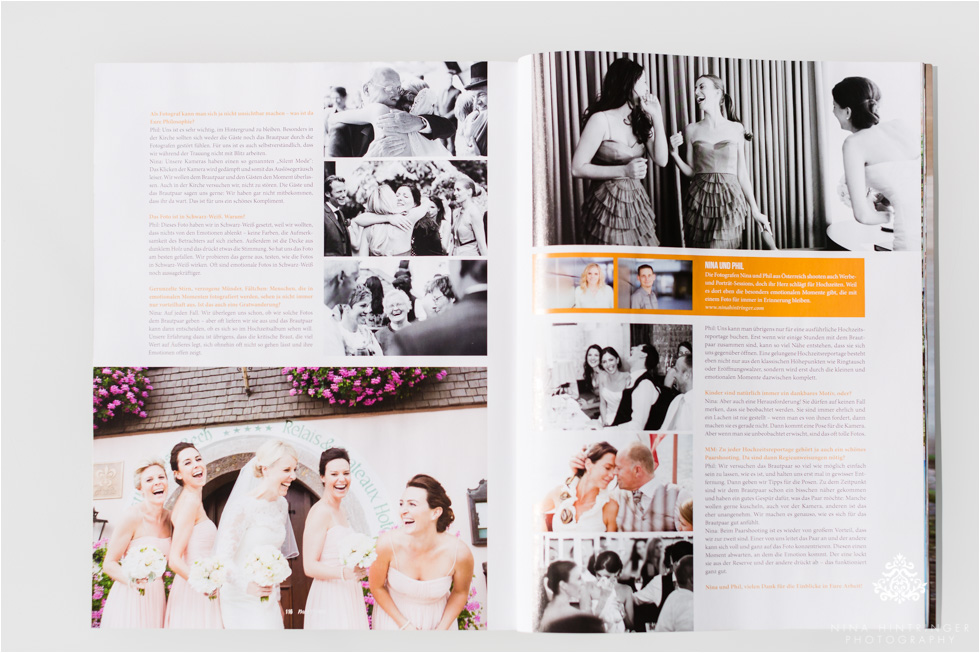 Publication: marryMAG Interview about our work as Wedding Photographers - Blog of Nina Hintringer Photography - Wedding Photography, Wedding Reportage and Destination Weddings