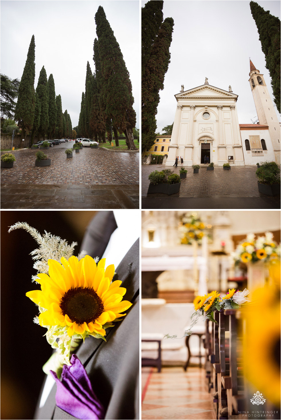 Church and floral arrangements at SS. Trinita in Bassano, the church where several family members have also gotten married  - Blog of Nina Hintringer Photography - Wedding Photography, Wedding Reportage and Destination Weddings