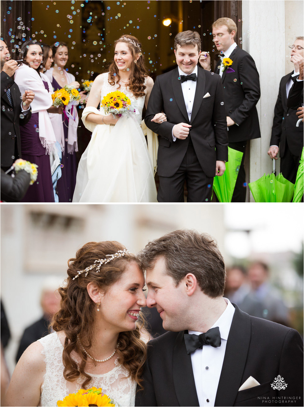 Bubbles after church ceremony in Italy, Bassano del Grappa - Blog of Nina Hintringer Photography - Wedding Photography, Wedding Reportage and Destination Weddings