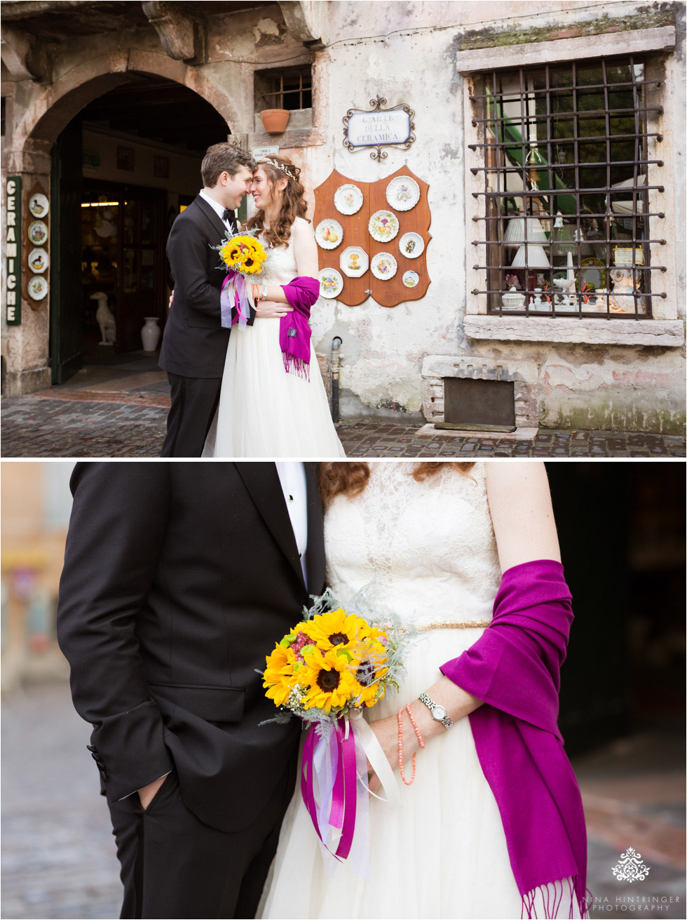 Bridal portraits in the city of Bassano del Grappa, Italy - Blog of Nina Hintringer Photography - Wedding Photography, Wedding Reportage and Destination Weddings