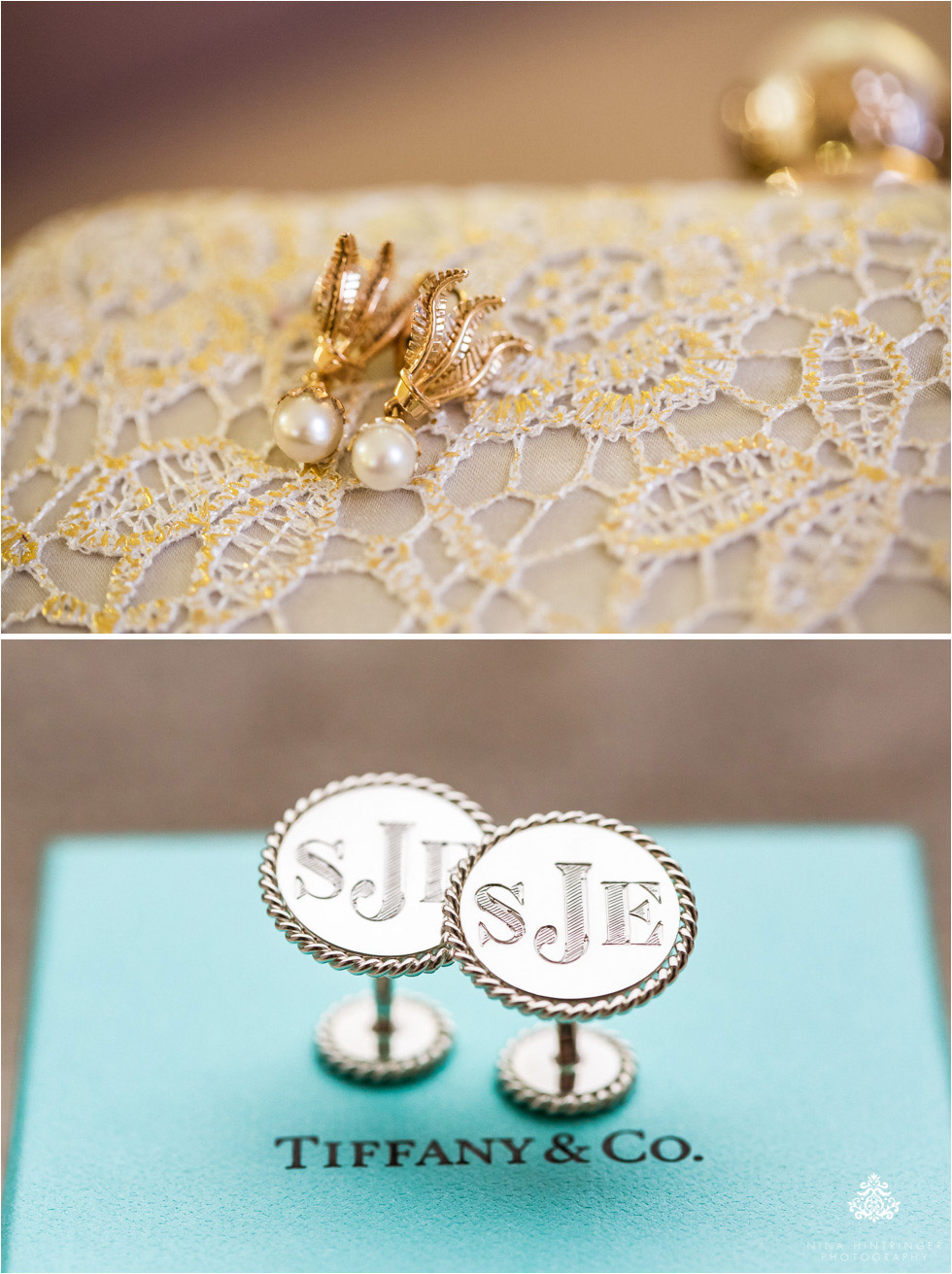 Detail shots of earrings and cufflinks - Blog of Nina Hintringer Photography - Wedding Photography, Wedding Reportage and Destination Weddings