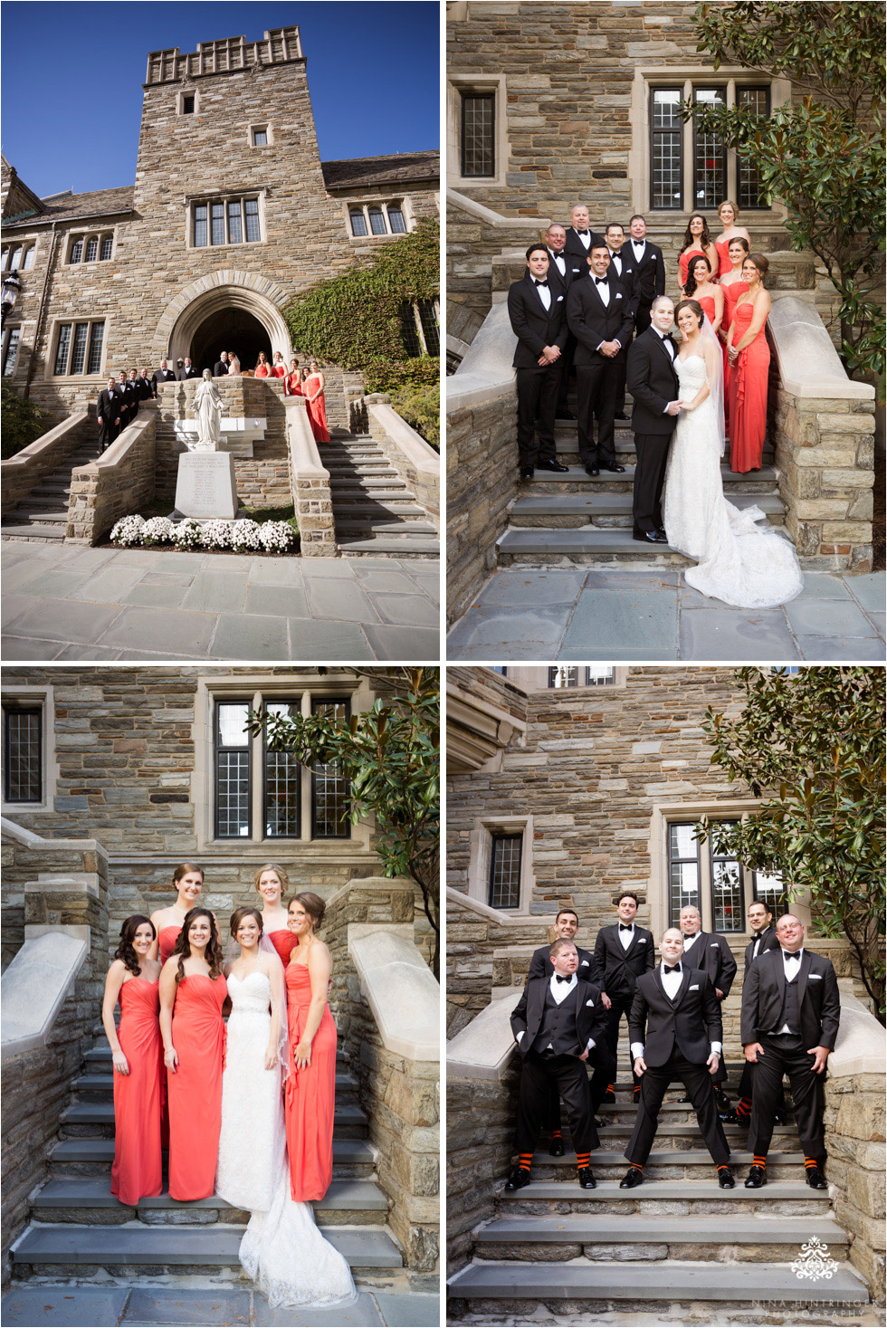 Bridal party at Saint Josephs University campus in Philadelphia, Pennsylvania - Blog of Nina Hintringer Photography - Wedding Photography, Wedding Reportage and Destination Weddings