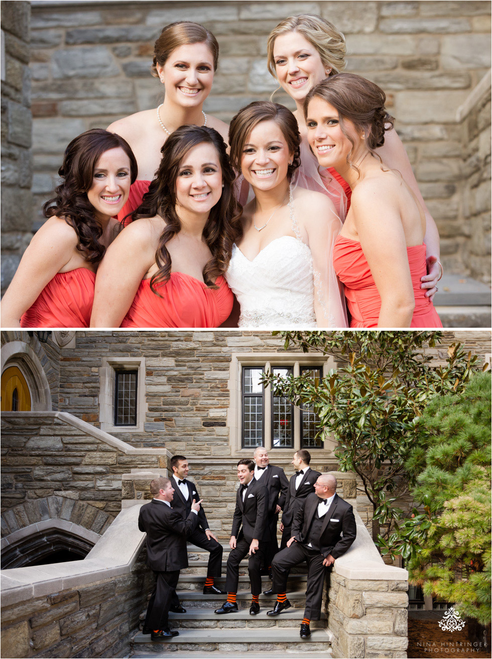 Bridal party at Saint Josephs University campus in Philadelphia, Pennsylvania - Blog of Nina Hintringer Photography - Wedding Photography, Wedding Reportage and Destination Weddings