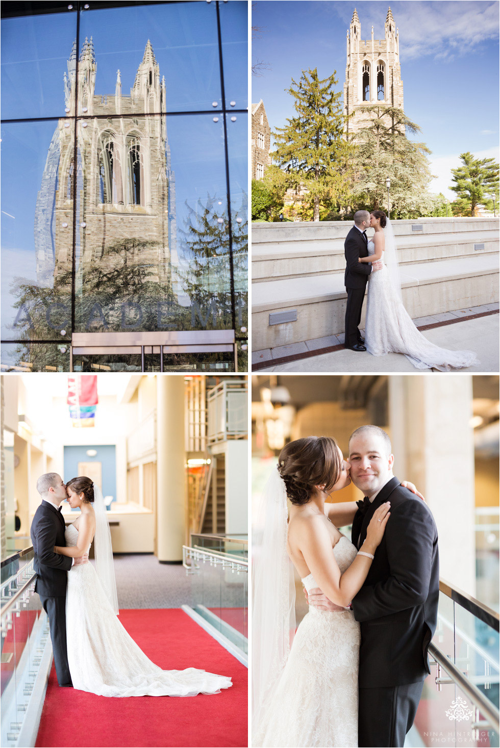 Bridal and groom at Saint Josephs University campus in Philadelphia, Pennsylvania - Blog of Nina Hintringer Photography - Wedding Photography, Wedding Reportage and Destination Weddings