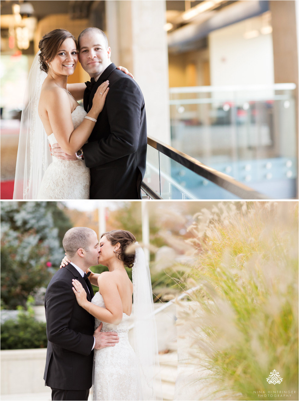 Bridal and groom at Saint Josephs University campus in Philadelphia, Pennsylvania - Blog of Nina Hintringer Photography - Wedding Photography, Wedding Reportage and Destination Weddings