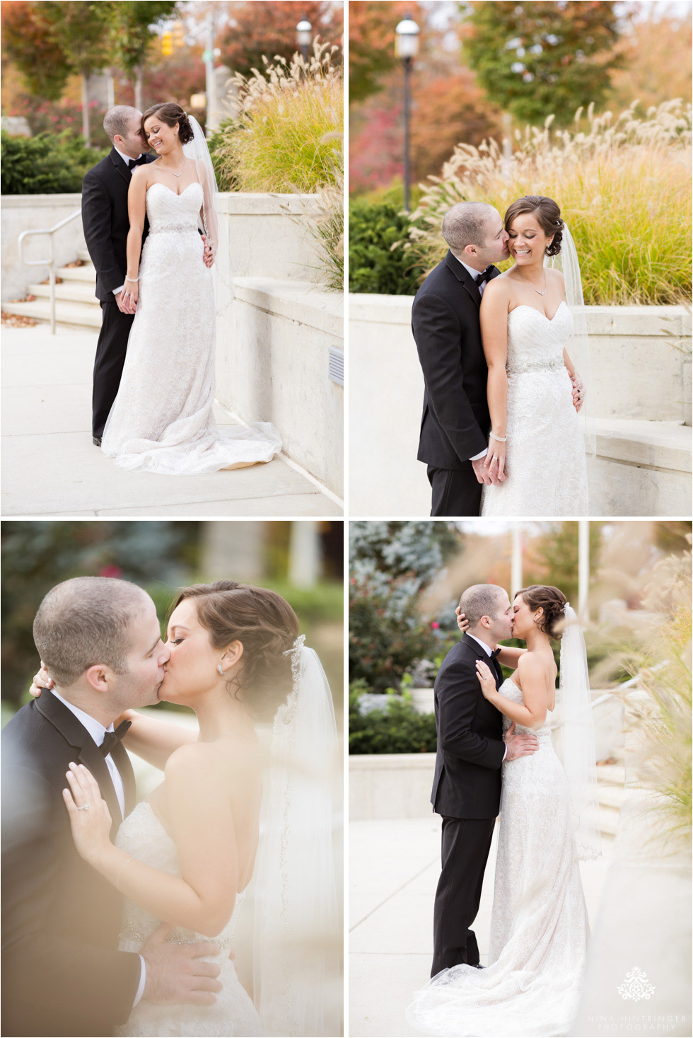 Bridal and groom at Saint Josephs University campus in Philadelphia, Pennsylvania - Blog of Nina Hintringer Photography - Wedding Photography, Wedding Reportage and Destination Weddings