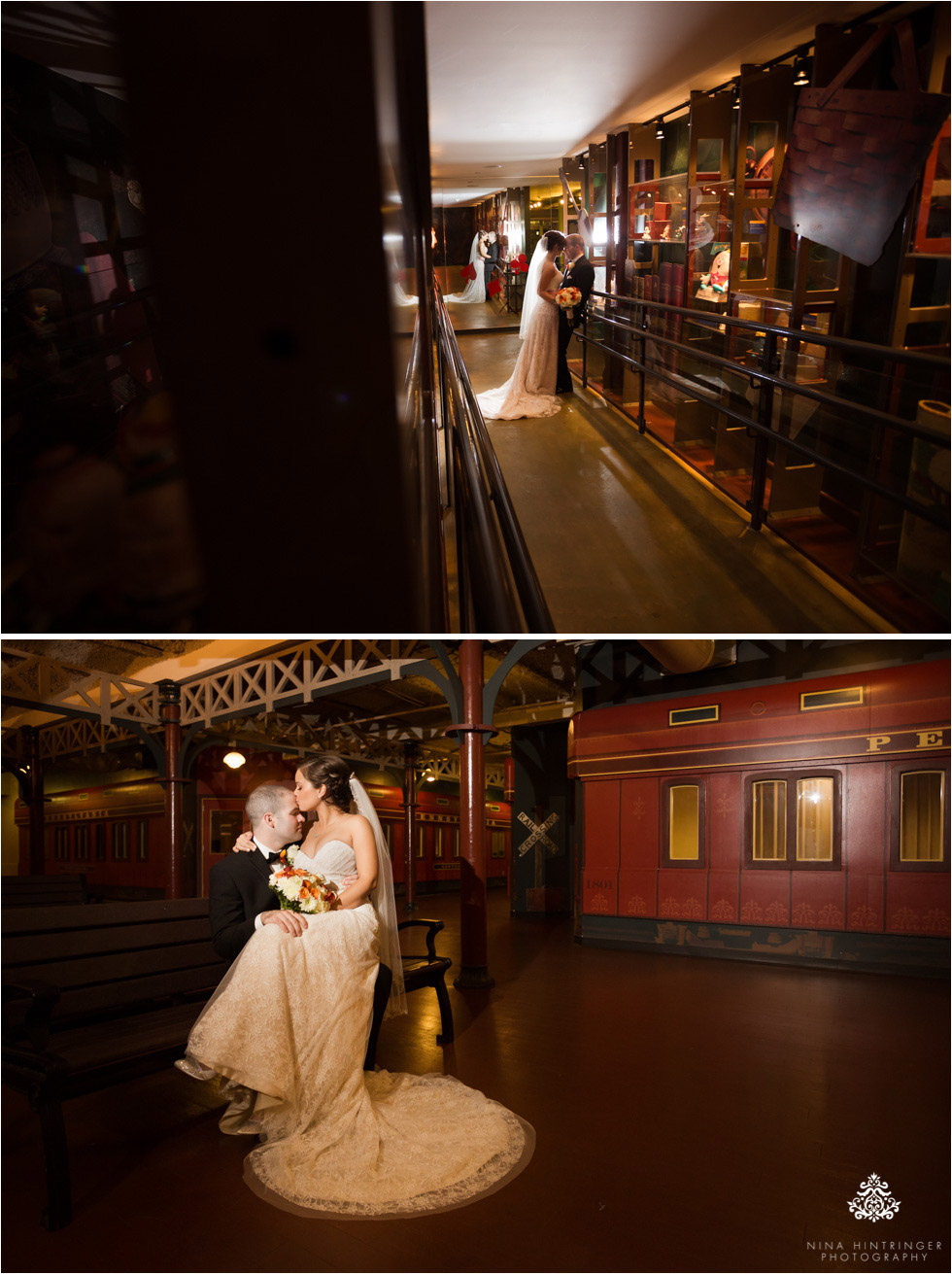 Bride and groom at Please Touch Museum at Memorial Hall in Philadelphia, Pennsylvania - Blog of Nina Hintringer Photography - Wedding Photography, Wedding Reportage and Destination Weddings