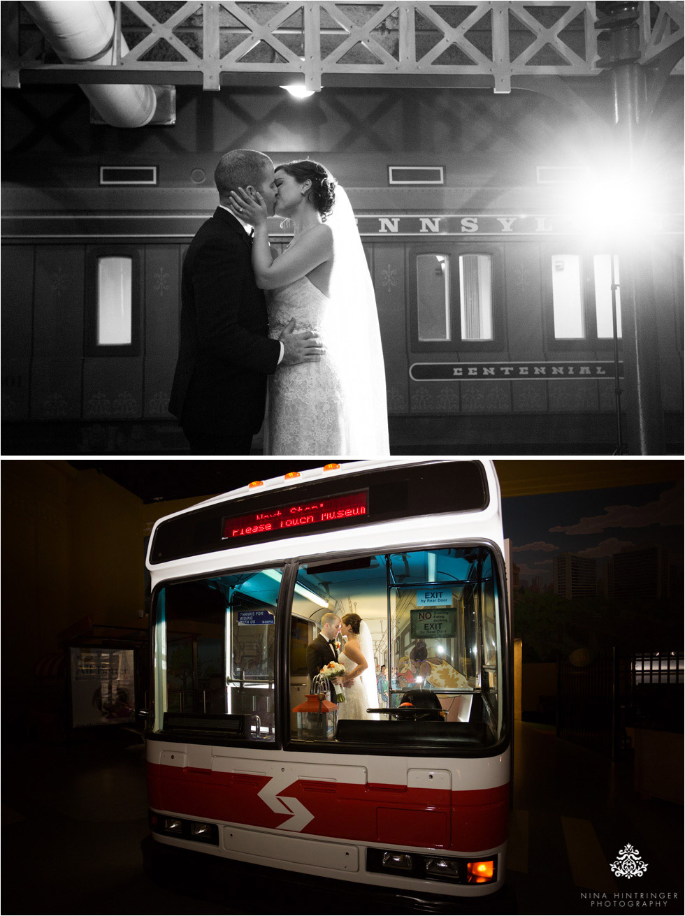 Bride and groom at Please Touch Museum at Memorial Hall in Philadelphia, Pennsylvania - Blog of Nina Hintringer Photography - Wedding Photography, Wedding Reportage and Destination Weddings