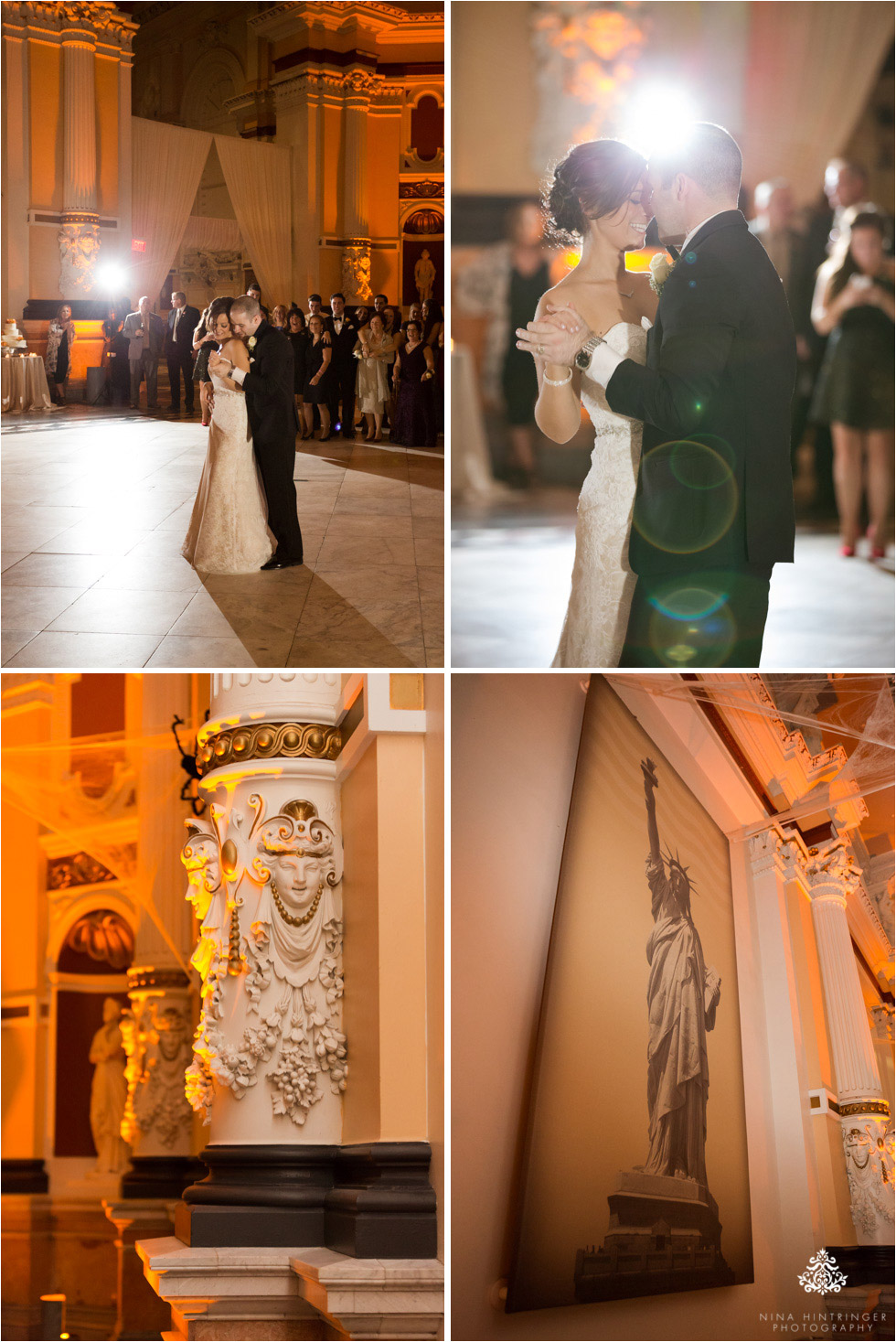 Bride and grooms first dance at Please Touch Museum in Hamilton hall in Philadelphia, Pennsylvania - Blog of Nina Hintringer Photography - Wedding Photography, Wedding Reportage and Destination Weddings