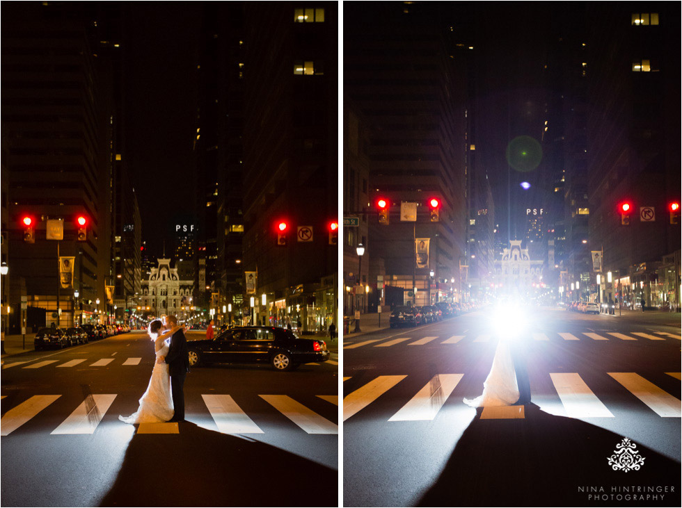 Night shots near City Hall in Philadelphia, Pennsylvania - Blog of Nina Hintringer Photography - Wedding Photography, Wedding Reportage and Destination Weddings