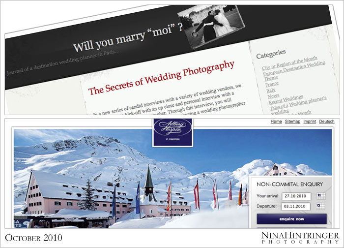 2010 was GREAT! - Blog of Nina Hintringer Photography - Wedding Photography, Wedding Reportage and Destination Weddings